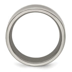 Edward Mirell Titanium with Sterling Silver Inlay 9mm Band