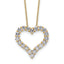 14k 1 1/2 carat Lab Grown Diamond VS/SI+ G+ Complete 18 inch Heart Pendant Necklace