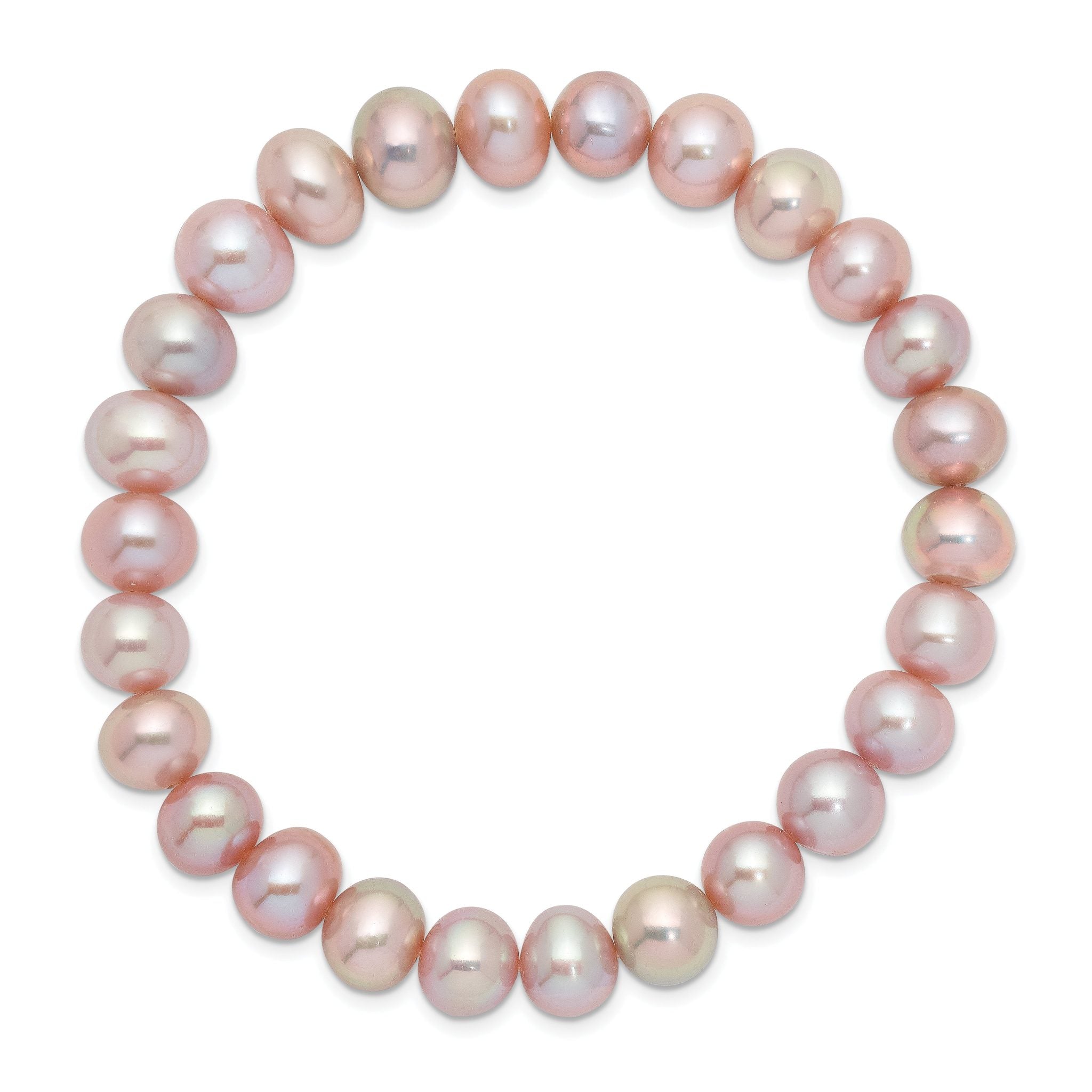 8-9mm Pink Near-round Freshwater Cultured Pearl Stretch Bracelet Secondary image