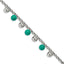 Stainless Steel Polished with Imit.Turquoise Beads with ext. Bracelet for Women
