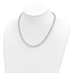 Cheryl M Sterling Silver Rhodium-plated Brilliant-cut CZ 18 Inch Necklace