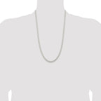 Sterling Silver Rhodium-plated 5mm Solid Rope Chain