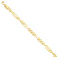 14K Gold Figaro Bracelet with Polished Finish and Lobster Clasp