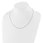 Sterling Silver RH-plated Adjustable 1.4mm Curb Chain