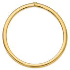 14k Polished 10mm Standard Weight 18 inch Domed Omega Necklace