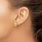 14K Polished Teardrop Post Earrings