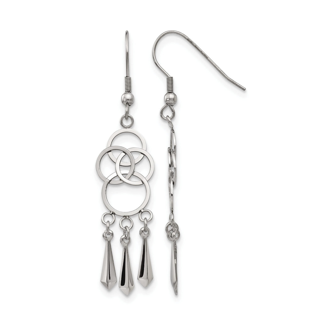 Stainless Steel Polished Drop Dangle Earrings for Women