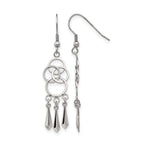 Stainless Steel Polished Drop Dangle Earrings for Women