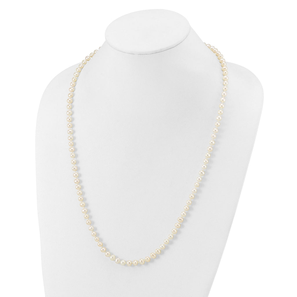 14K Gold Filled 5-6mm White Cultured Freshwater Pearl Necklace