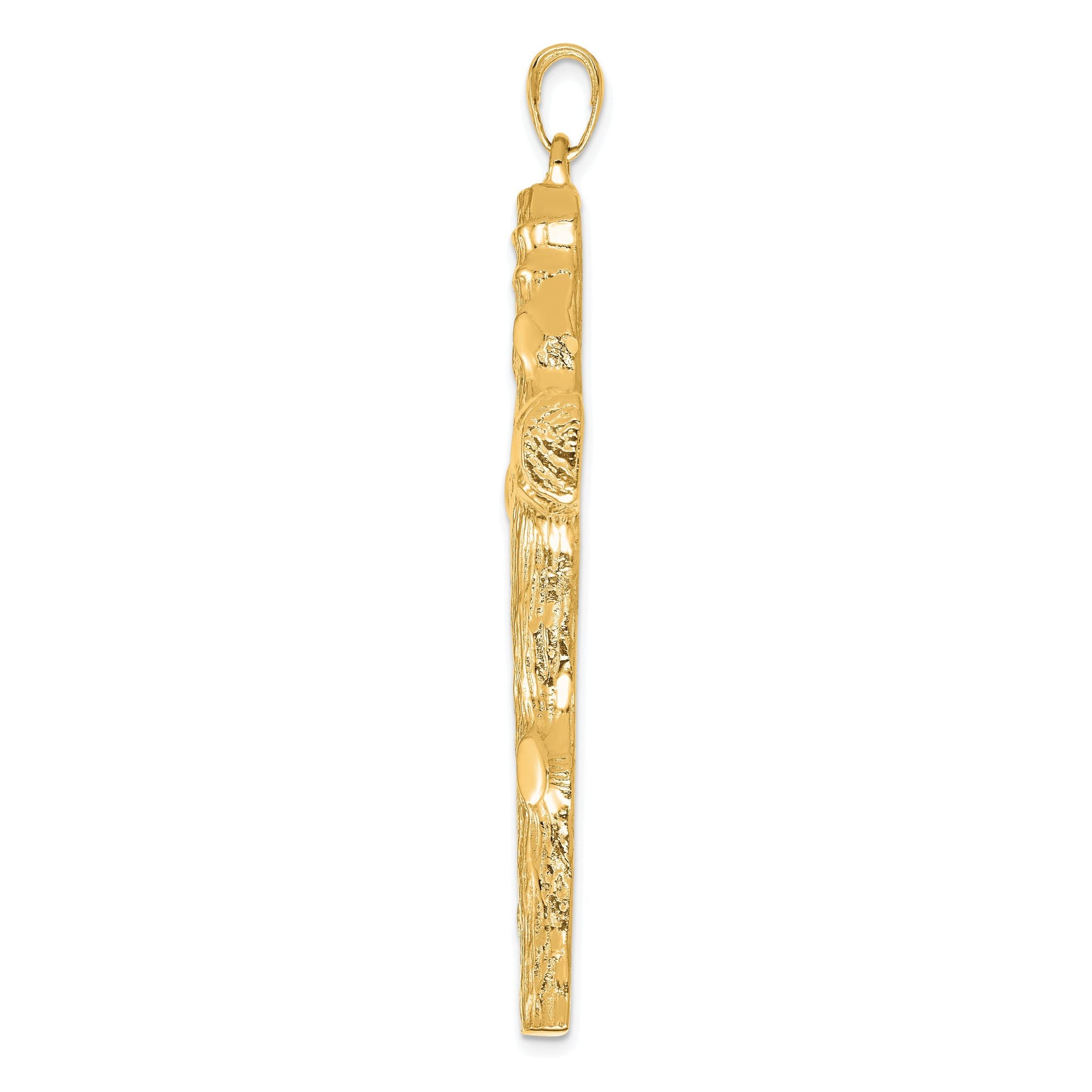 10k Large Textured Cross Pendant Secondary image