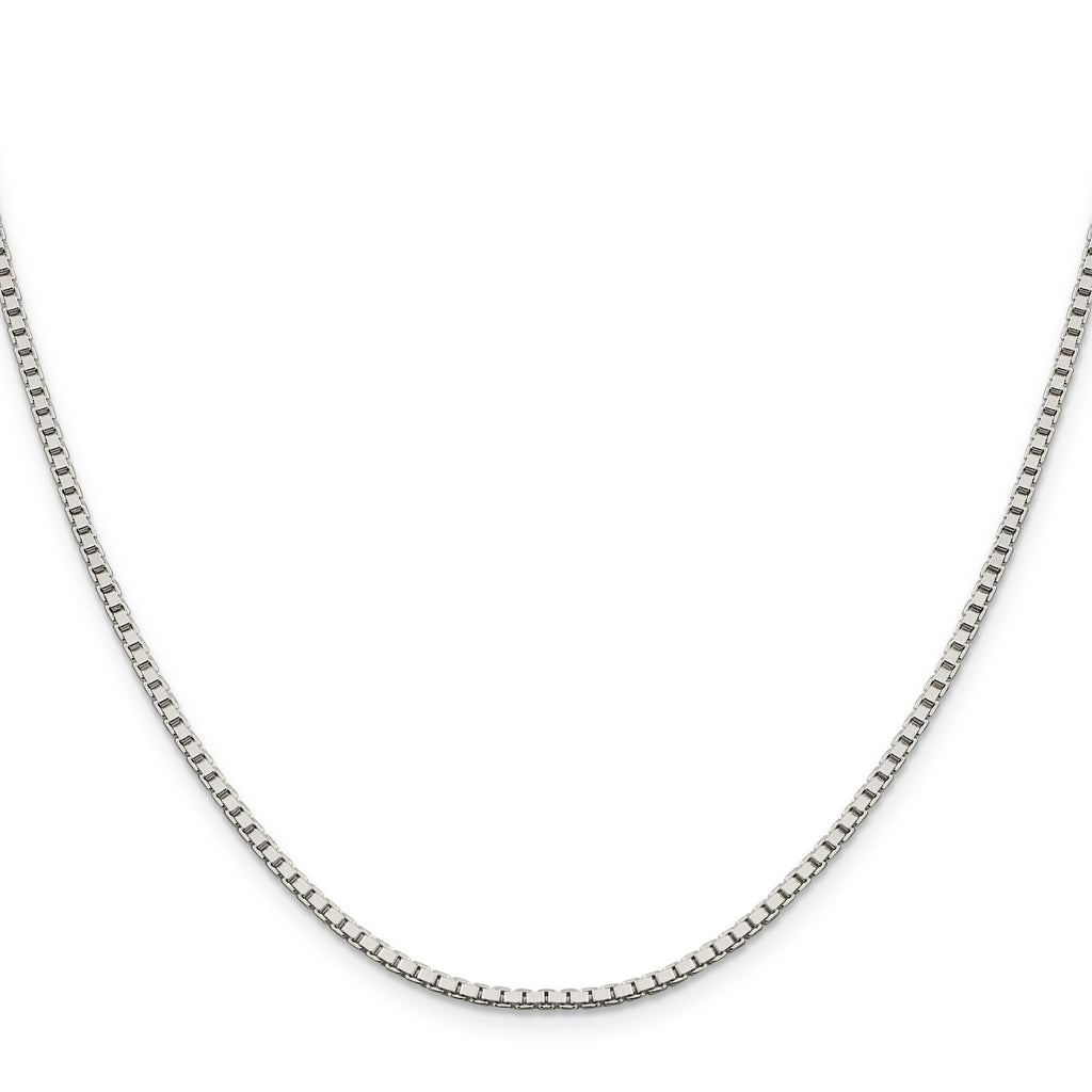 Box Chain Necklace in Sterling Silver, 1.9mm
