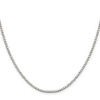 Box Chain Necklace in Sterling Silver, 1.9mm