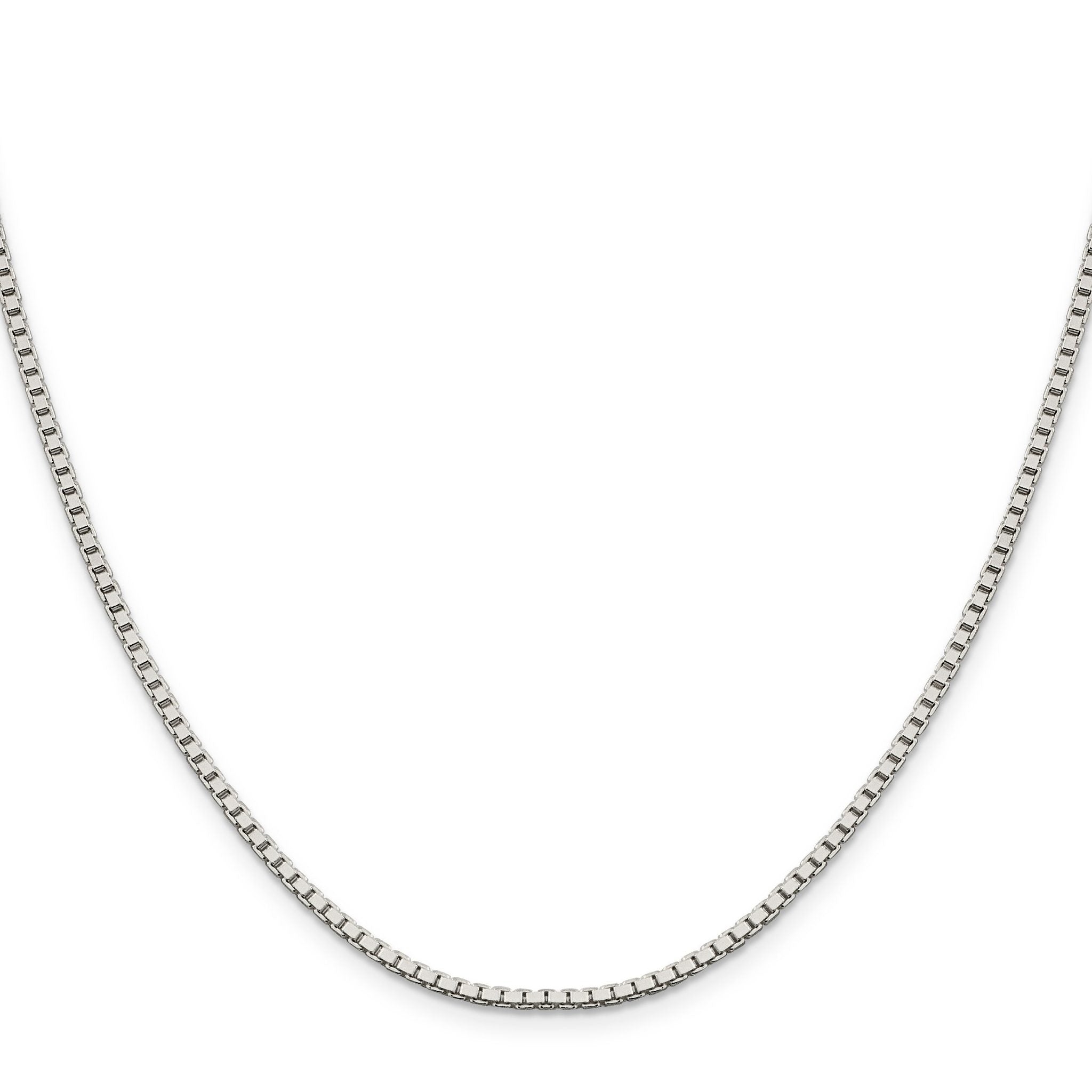 Box Chain Necklace in Sterling Silver, 1.9mm