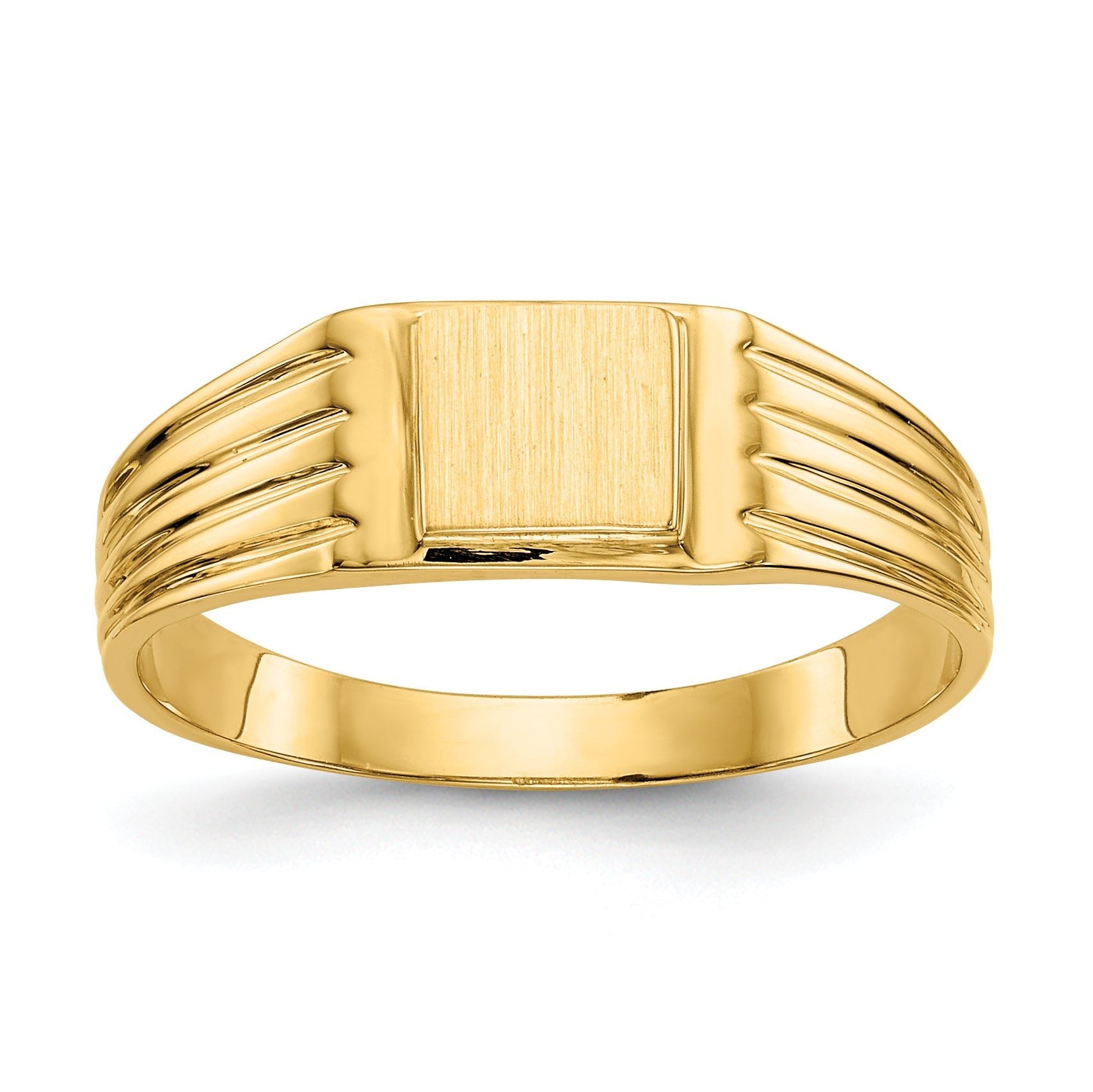 14k 5.25x4.75mm Open Back Signet Ring Main image