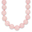 10-10.5mm Smooth Beaded Rose Quartz Necklace With Sterling S.RH Clasp