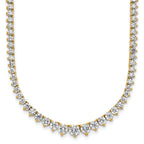 14k 11 5/8 carat Lab Grown Diamond VS+ F+ Complete Round 20 inch Graduated Tennis Necklace