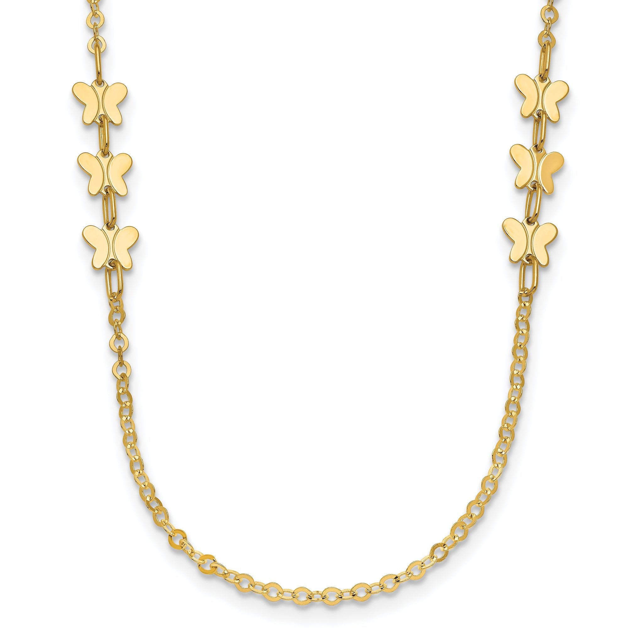 14k Polished Butterfly Necklace Main image