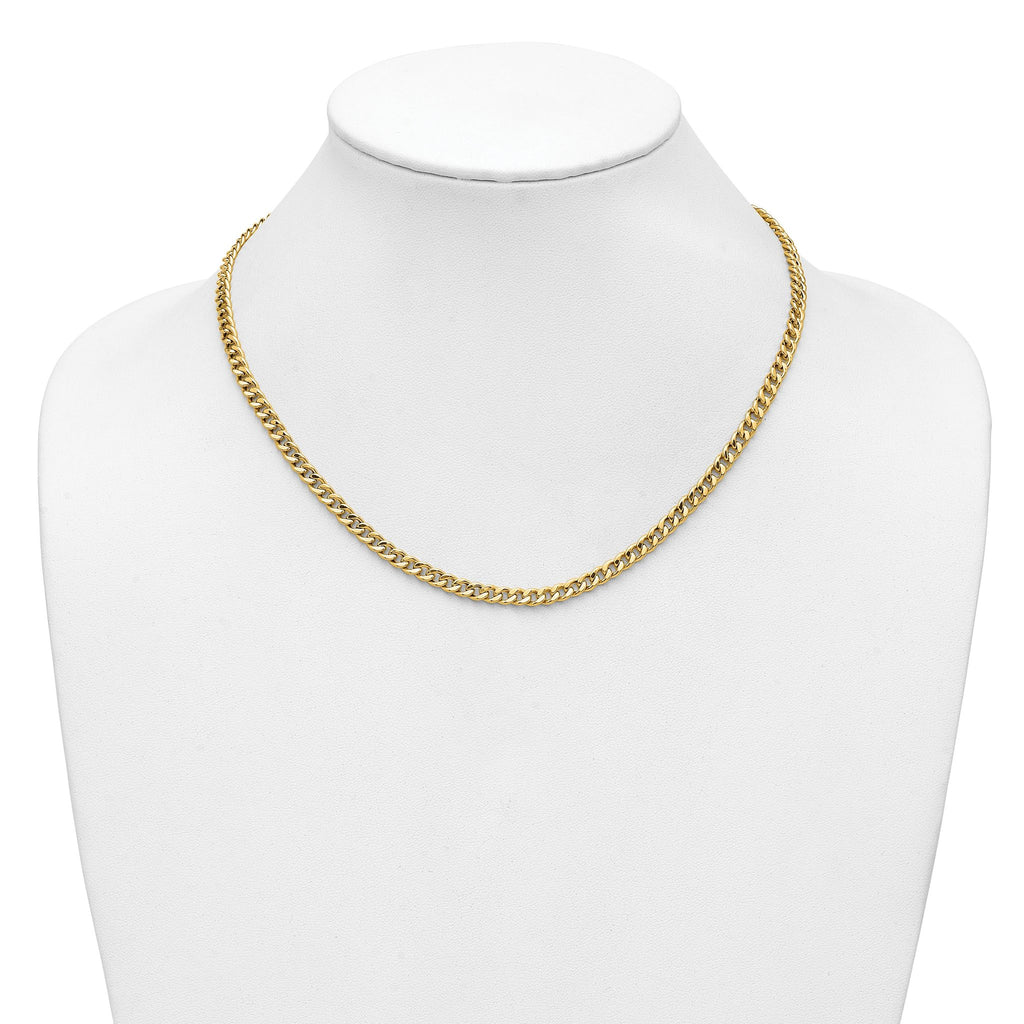 14K Polished Fancy Link Necklace