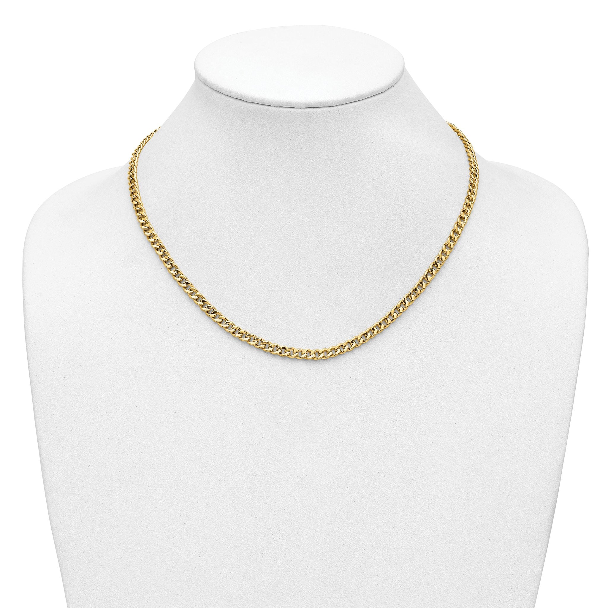 14K Polished Fancy Link Necklace