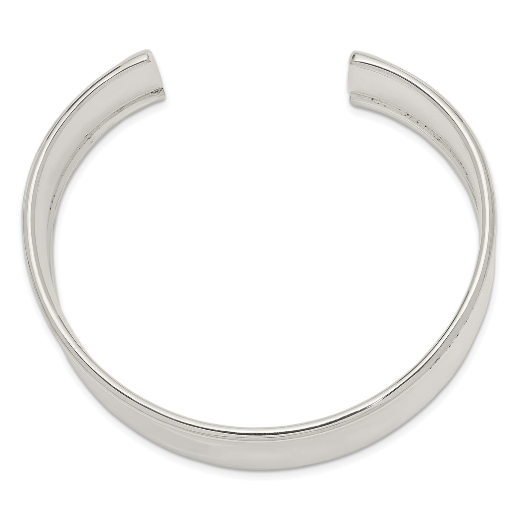 Sterling Silver 925 Women's Polished Engravable Cuff Bracelet by Sophia Jewelers