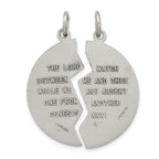 Antiqued 925 Sterling Silver Mizpah Charm Pendant Vintage Inspired