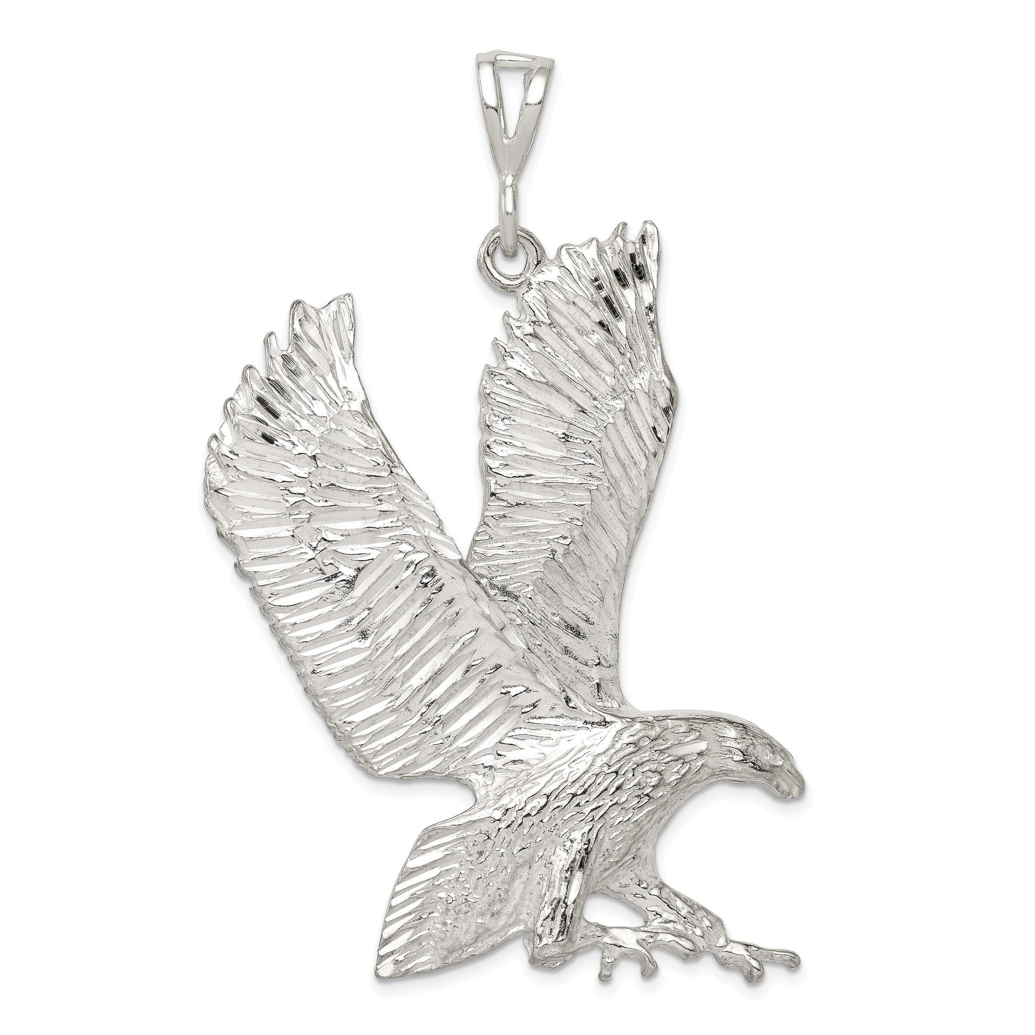 Men's 925 Sterling Silver Eagle Charm Pendant with Anti-Tarnish Finish Main image
