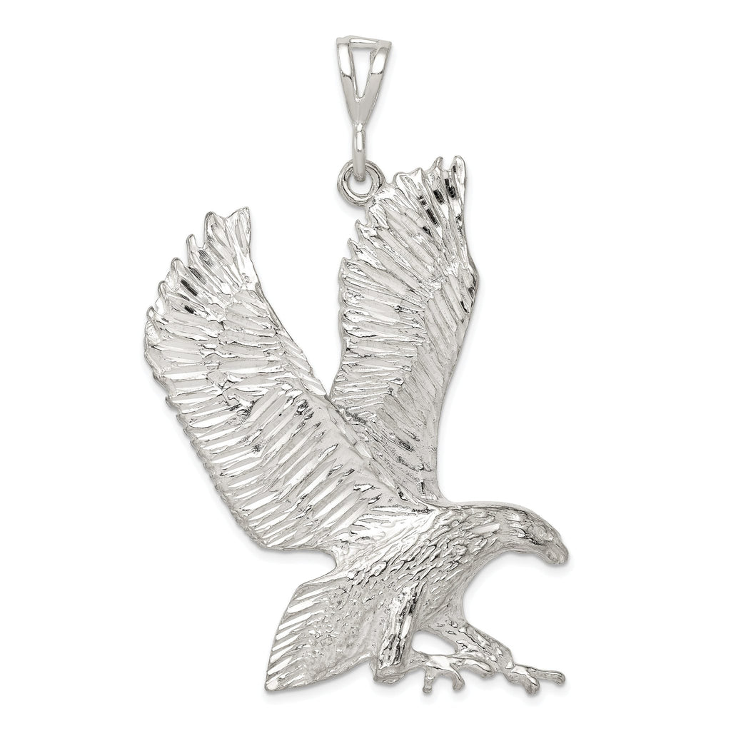 Men's 925 Sterling Silver Eagle Charm Pendant with Anti-Tarnish Finish