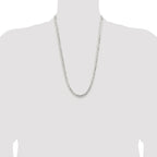 Concave Beveled Curb Chain in Sterling Silver, 5.65mm