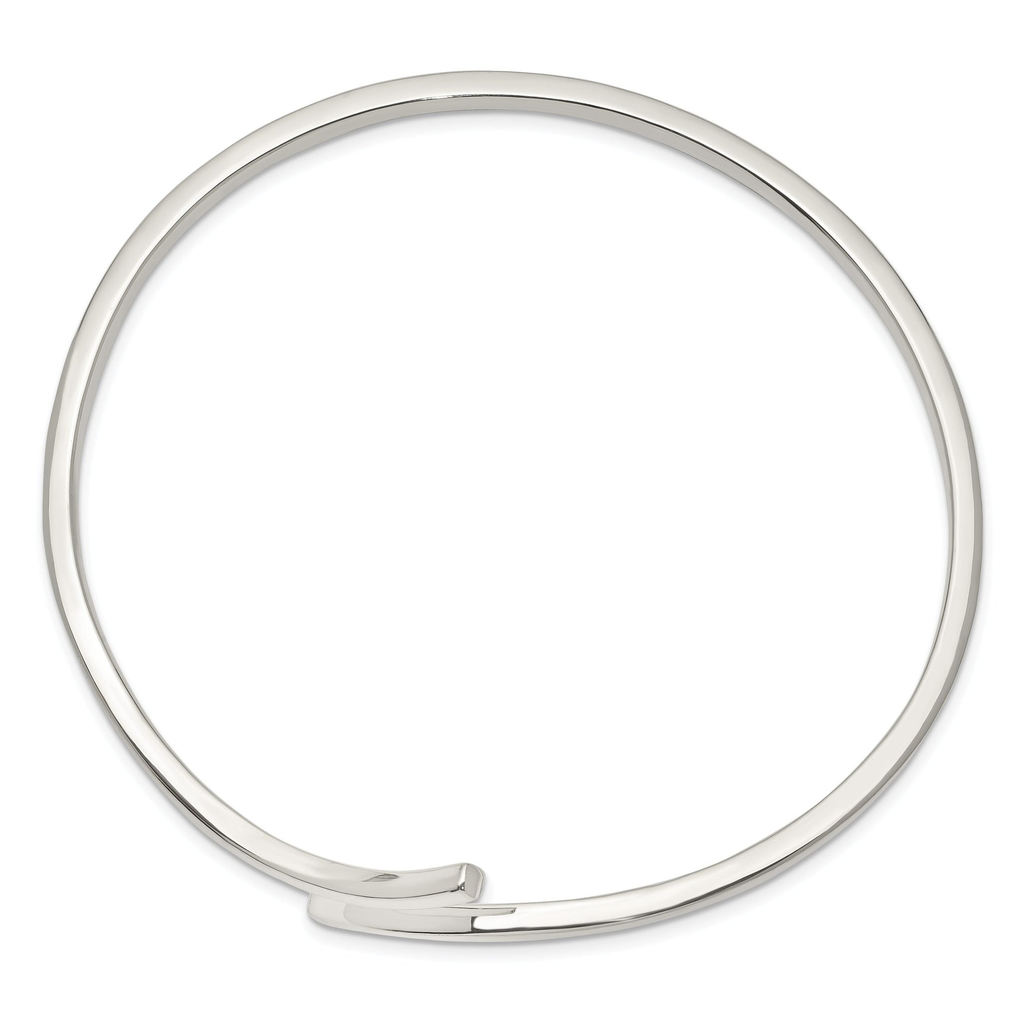 Sophia Jewelers Sterling Silver Flexible Cuff Bangle with Polished Finish Secondary image
