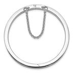 Sterling Silver 925 Polished Children's Bangle with Safety Clasp