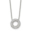 CZ Circle Necklace in Stainless Steel