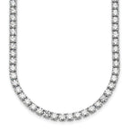 14k White Gold 27 1/4 carat Lab Grown Diamond VS/SI+ G+ Complete Round 18 inch Straight Tennis Necklace