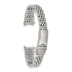 12mm, 14mm and 16mm Stainless Steel Jubilee Style Solid Link with Deployment Buckle 6.5 inch Watch Band