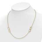 Stainless Steel Polished Yellow IP-plated Infinity 20.5in Necklace