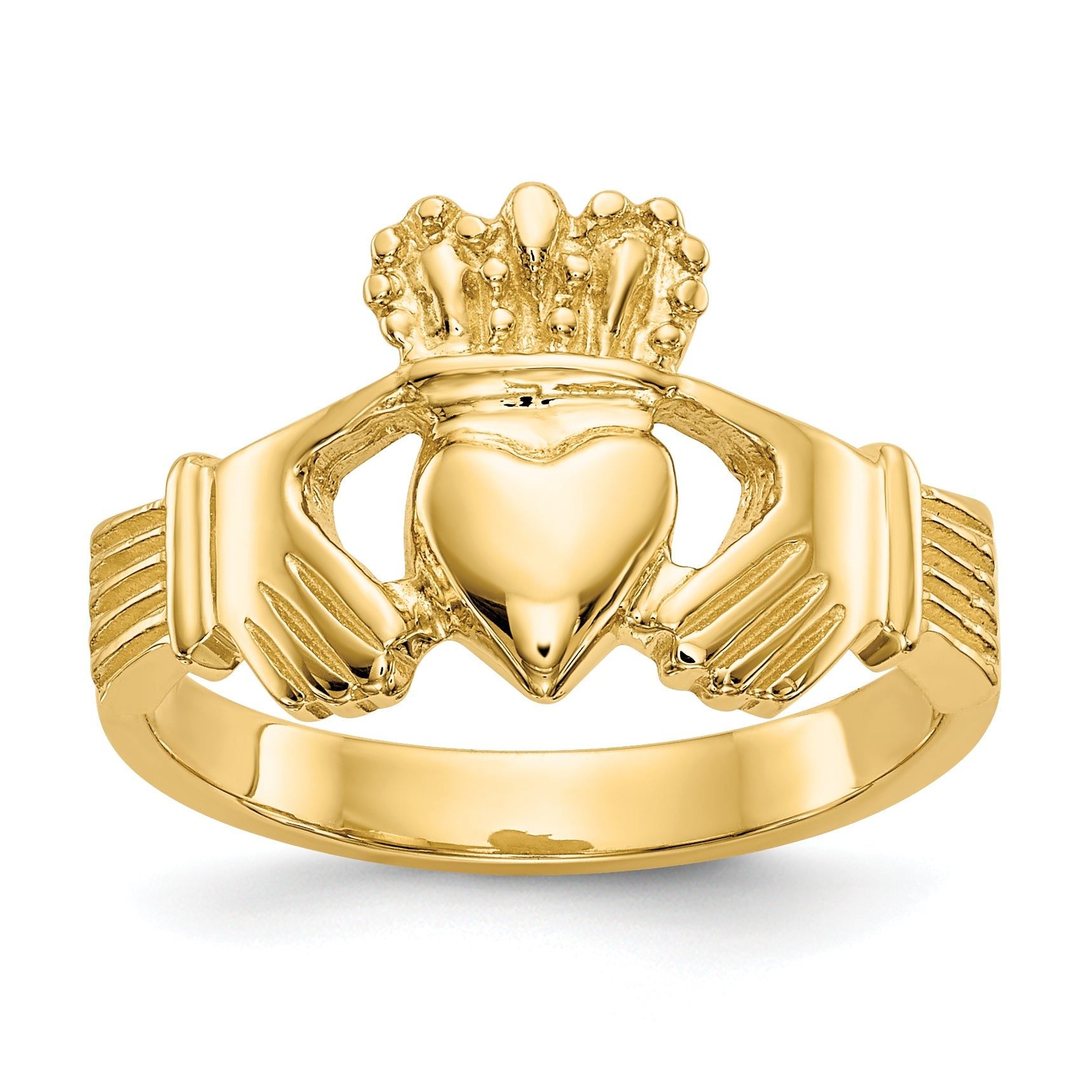 14k Polished Claddagh Ring Main image