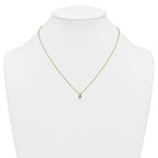 14k 1/2 carat Lab Grown Diamond VS+ F+ Pear Complete 18 inch Four Prong Pendant Necklace