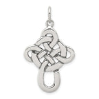 925 Sterling Silver Men's Antiqued Celtic Cross Charm Vintage Style