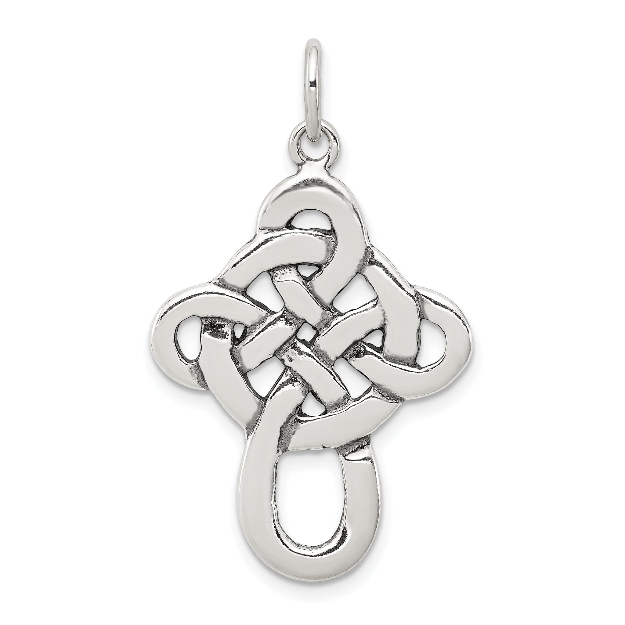 925 Sterling Silver Men's Antiqued Celtic Cross Charm Vintage Style