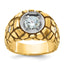 14k Two-tone Mens Diamond Nugget Ring Mounting, Mounting Only