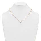 14k 3/4 carat Lab Grown Diamond VS+ F+ Heart Complete 18 inch Four Prong Pendant Necklace