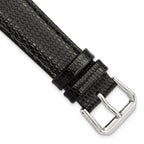 Black Lizard-Grain Leather Watch Band, 16mm