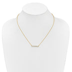14k 1/2 carat Lab Grown Diamond VS/SI+ G+ Complete 18 inch Bar Necklace