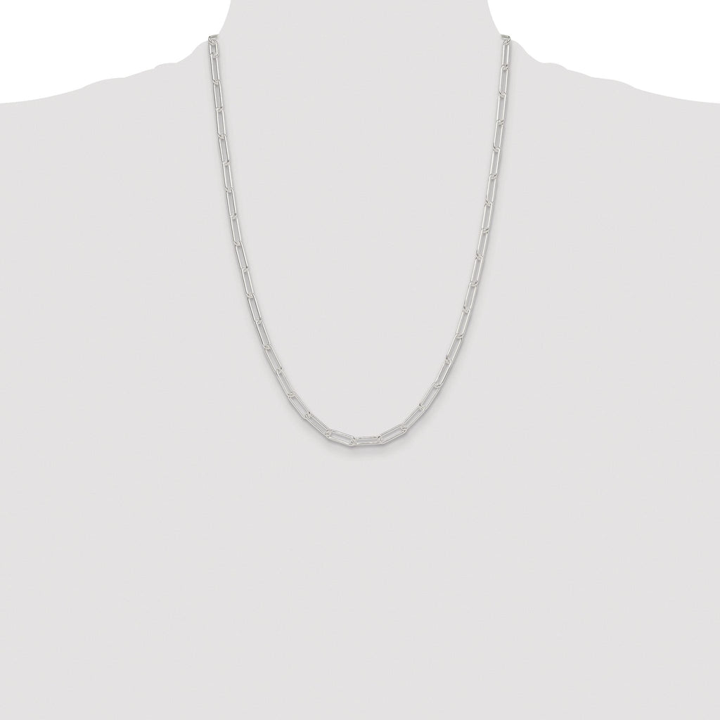 Paperclip Chain Necklace in Sterling Silver, 4.5mm