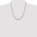 Pavé Curb Chain Necklace in Sterling Silver, 3.8mm