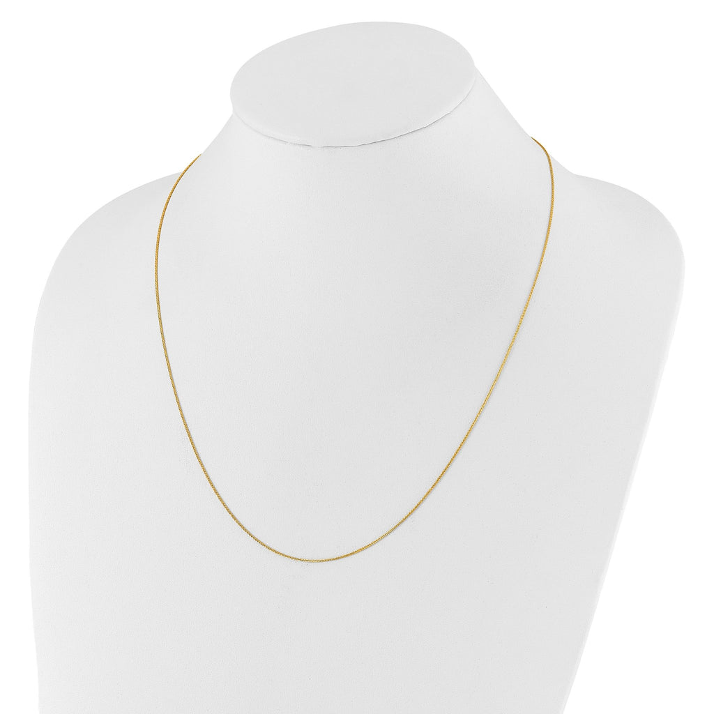 Adjustable Wheat Chain in 10K Yellow Gold, 0.8mm