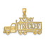 14K Gold I Love My Trucker Truck Pendant  Polished Solid Charm