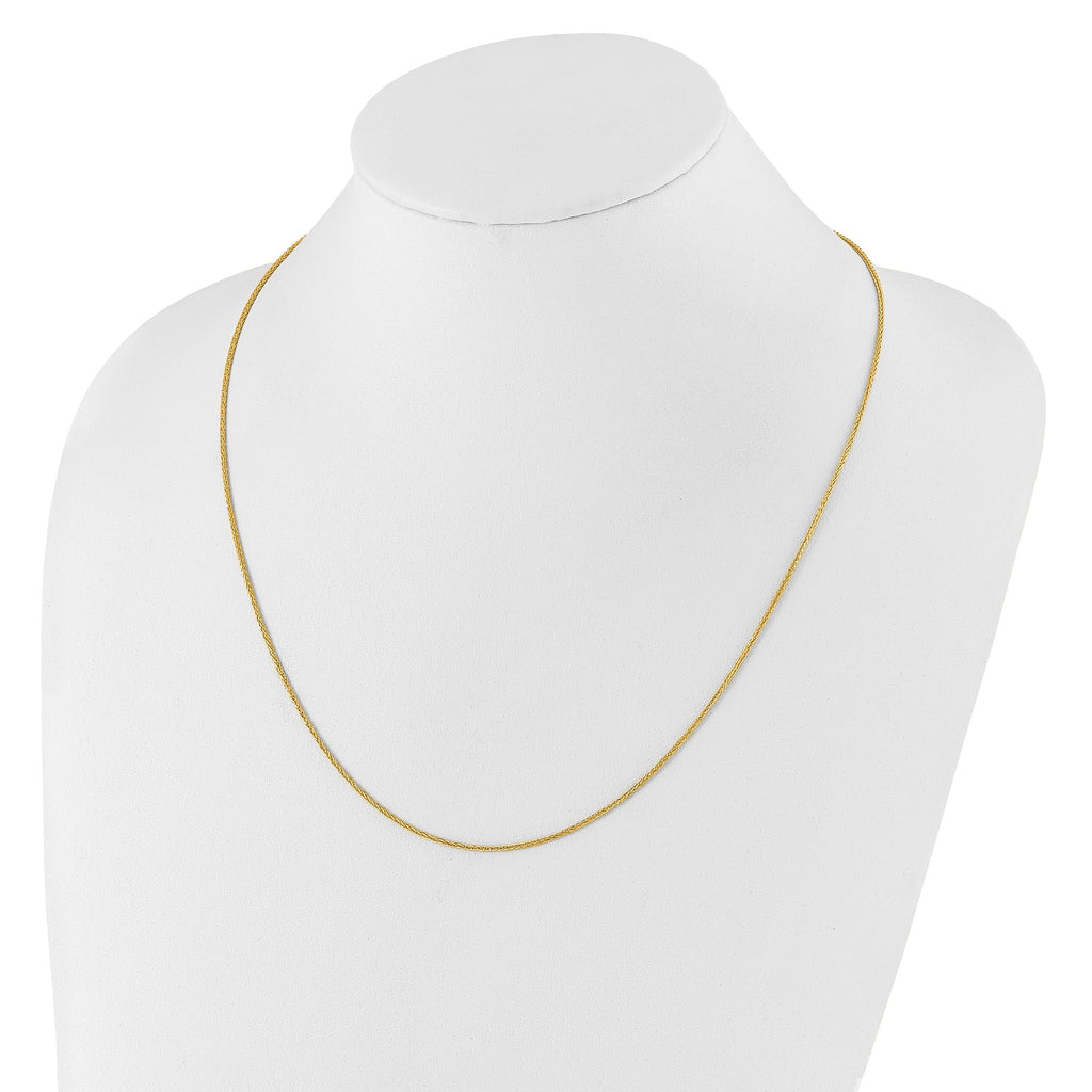 1.35mm 10K Yellow Gold Wheat Chain