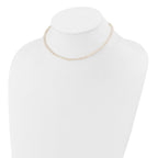 14k Children's 3-4mm White Semi-Round Freshwater Cultured Pearl 12 inch Necklace