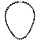 14K Gold Filled 8-9mm Black Cultured Freshwater Pearl Necklace