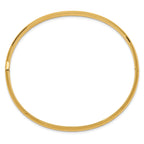 14k 3/16 High Polished 5.00mm Hinged Oval Bangle Bracelet